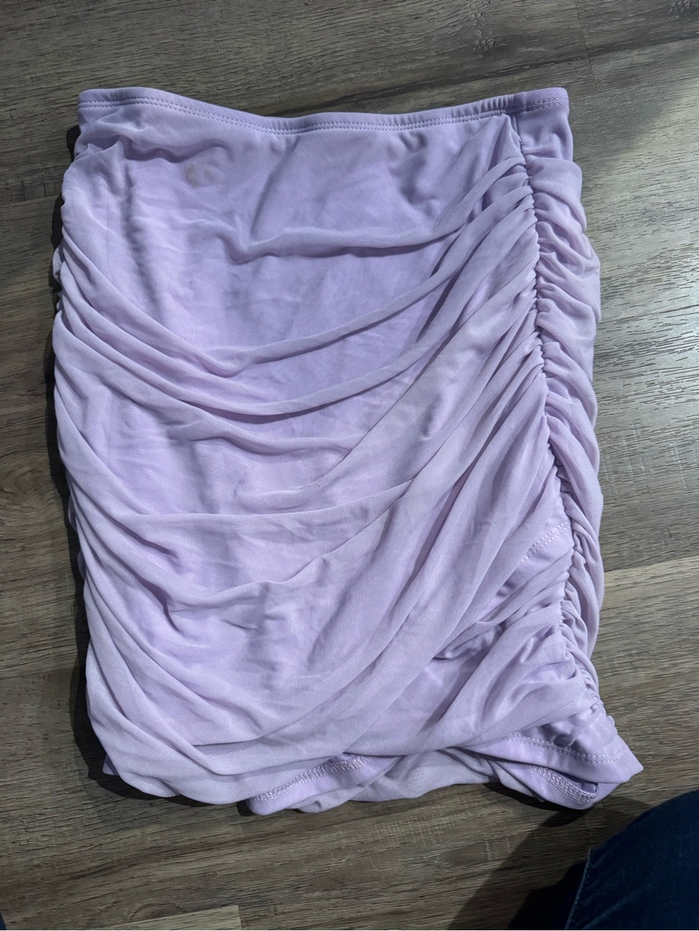 SHEIN Lilac Ruched Mini Skirt